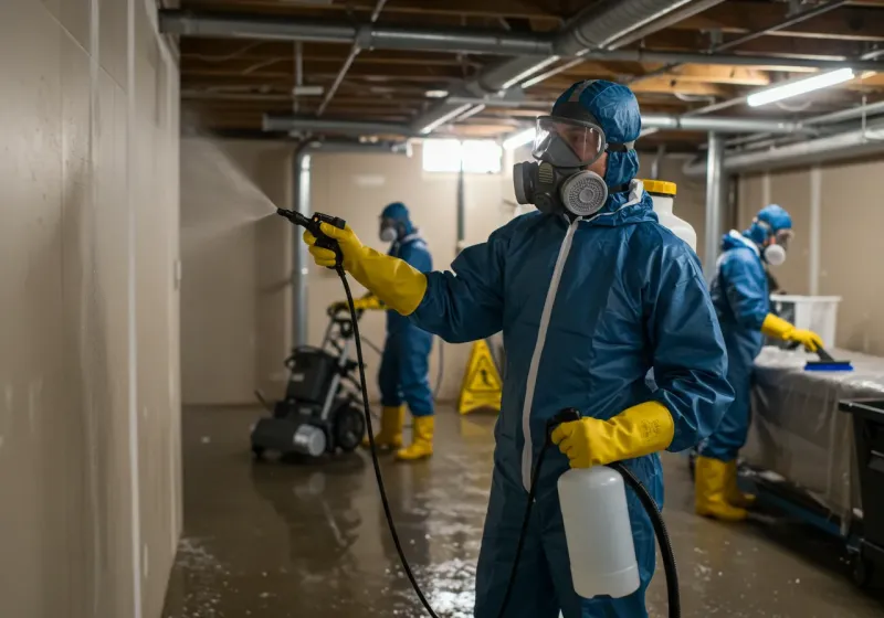 Basement Sanitization and Antimicrobial Treatment process in Logansport, IN